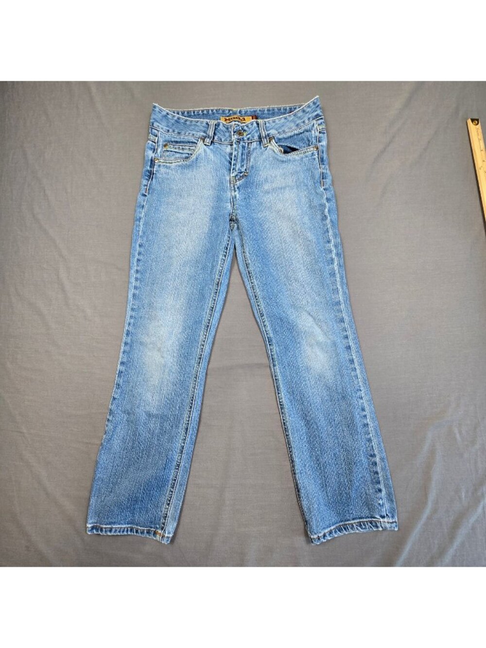 Vintage Mudd Size 5 Womens Y2K Jeans Light Blue Straight Leg Crop TWO PAIRS
